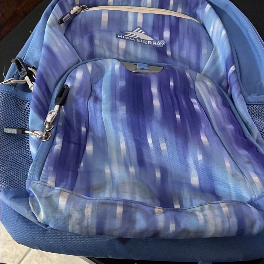 High Sierra Blue and Purple Pattern Backpack